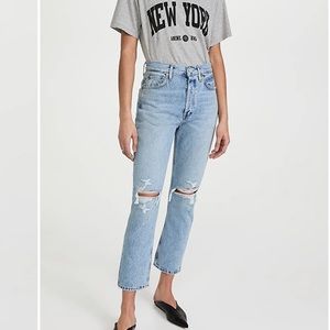 AGOLDE Riley Distressed Crop Jeans Size 25 NEW